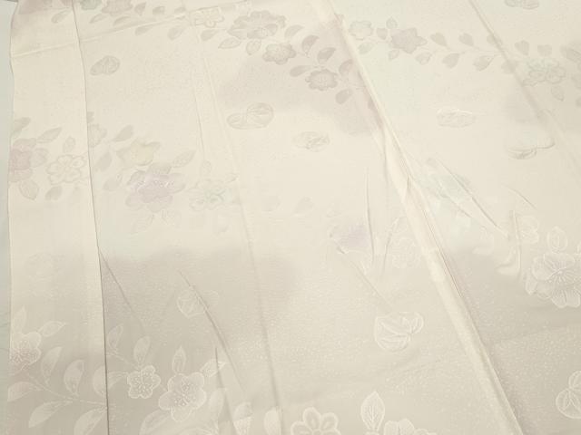 平和屋着物●長襦袢　無双仕立て　枝花地紋　暈し染め　正絹　逸品　CABJ2404ze