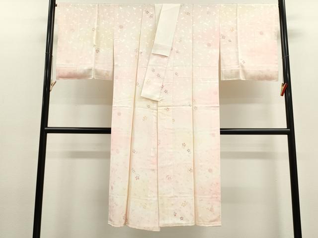 平和屋着物●長襦袢　袷　舞花文　暈し染め　正絹　逸品　CABJ2405ze