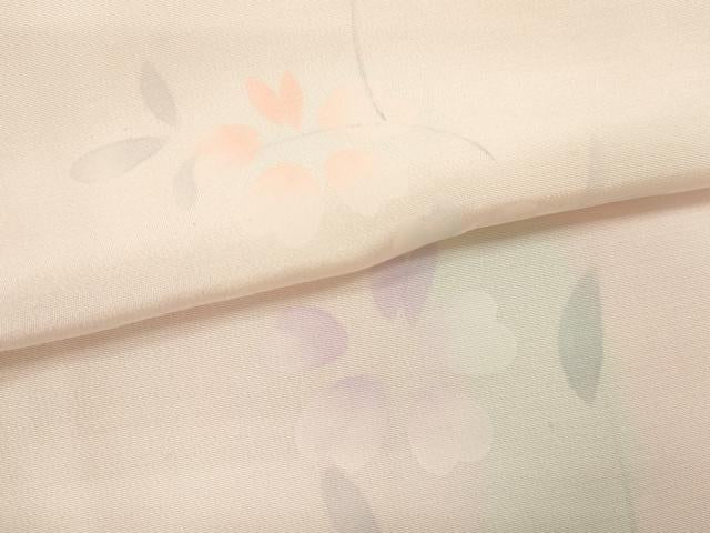 平和屋着物●長襦袢　無双仕立て　手描き　枝花文　暈し染め　半衿刺繍　正絹　逸品　CABJ2407ze