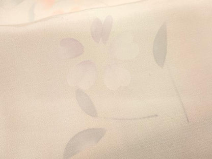 平和屋着物●長襦袢　無双仕立て　手描き　枝花文　暈し染め　半衿刺繍　正絹　逸品　CABJ2407ze