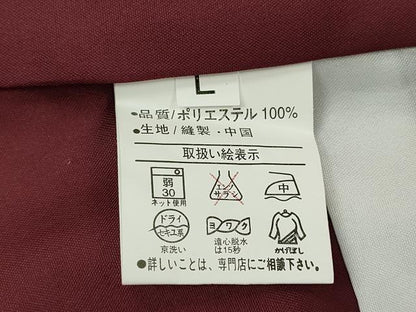 平和屋着物●小紋　市松舞桜文　洗える着物　未使用　CABJ2410ze