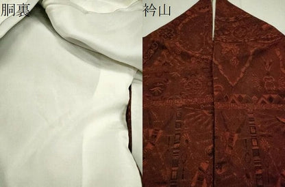 平和屋着物●上質な小紋　エジプト壁画文様　正絹　逸品　CABJ2412ze
