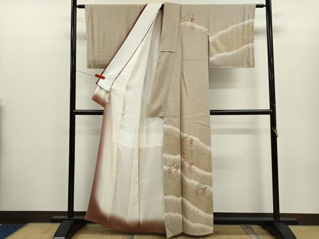 平和屋着物●訪問着　絞り　刺繍　籬藤文　金彩　鈴乃屋扱い　正絹　逸品　未使用　CABJ2414ze