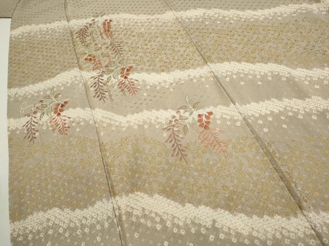 平和屋着物●訪問着　絞り　刺繍　籬藤文　金彩　鈴乃屋扱い　正絹　逸品　未使用　CABJ2414ze