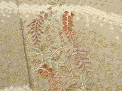 平和屋着物●訪問着　絞り　刺繍　籬藤文　金彩　鈴乃屋扱い　正絹　逸品　未使用　CABJ2414ze