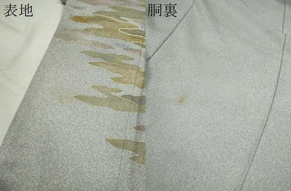 平和屋着物●京友禅の第一人者　松井青々　訪問着　駒刺繍　霞文　金彩　正絹　逸品　CABJ2415ze