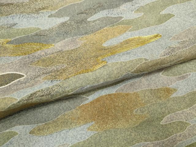 平和屋着物●京友禅の第一人者　松井青々　訪問着　駒刺繍　霞文　金彩　正絹　逸品　CABJ2415ze
