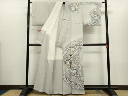 平和屋着物●越後十日町の一流染匠　桐屋・翠山工房　訪問着　辻ヶ花　手描き　絞り　暈し染め　正絹　逸品　CABJ2419ze