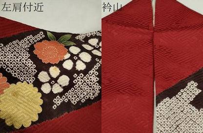 平和屋着物●豪華振袖　駒刺繍　絞り　花唐草文　金銀彩　京都着物友禅扱い　正絹　逸品　CABJ2422ze