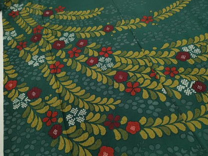 平和屋着物●訪問着　作家物　絞り　草花文　正絹　逸品　CABJ2423ze