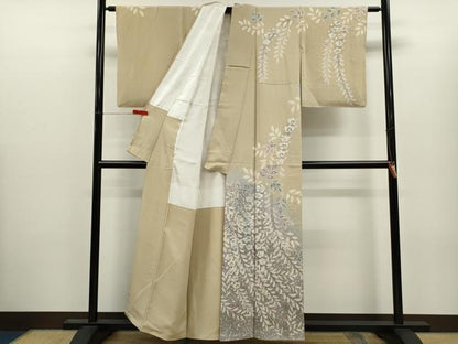 平和屋着物●訪問着　作家物　辻ヶ花　草花文　暈し染め　正絹　逸品　CABJ2424ze