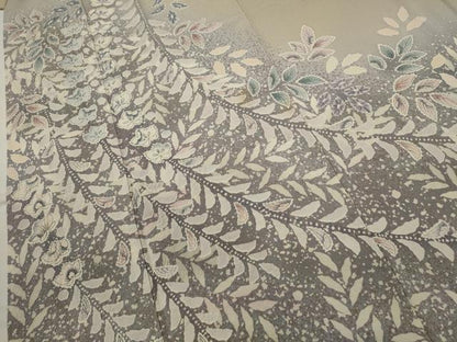平和屋着物●訪問着　作家物　辻ヶ花　草花文　暈し染め　正絹　逸品　CABJ2424ze