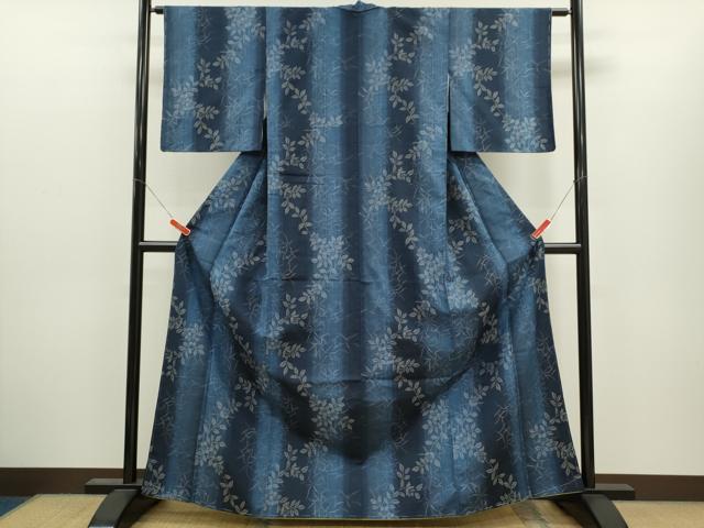 平和屋着物●上質な紬　霞枝花文　正絹　逸品　CABJ2426ze