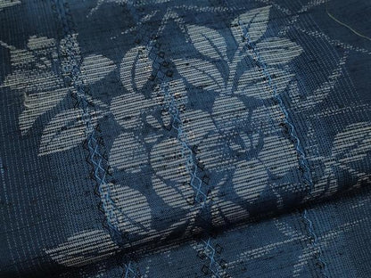 平和屋着物●上質な紬　霞枝花文　正絹　逸品　CABJ2426ze