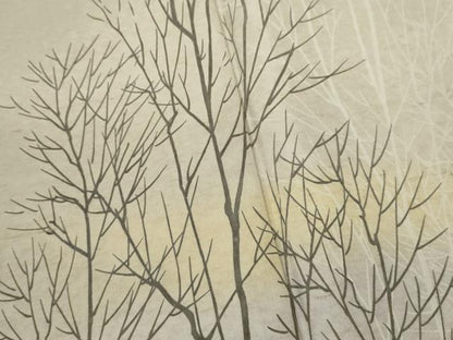 平和屋着物●訪問着　紬地　樹林文　暈し染め　正絹　逸品　CABJ2430ze