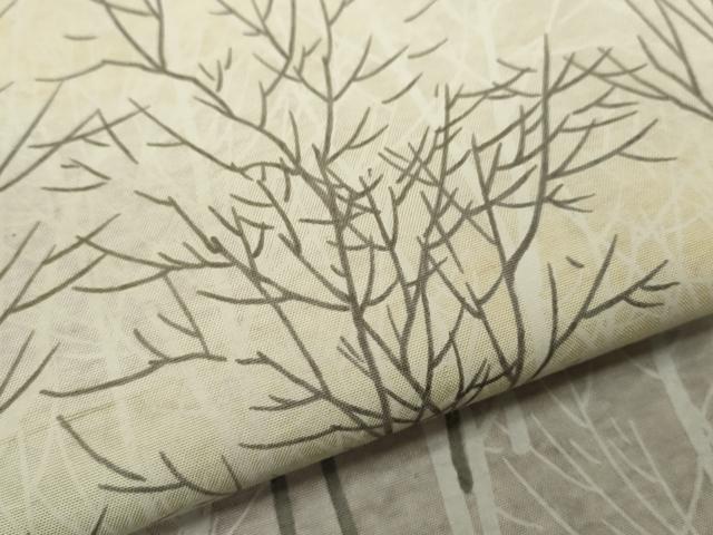 平和屋着物●訪問着　紬地　樹林文　暈し染め　正絹　逸品　CABJ2430ze
