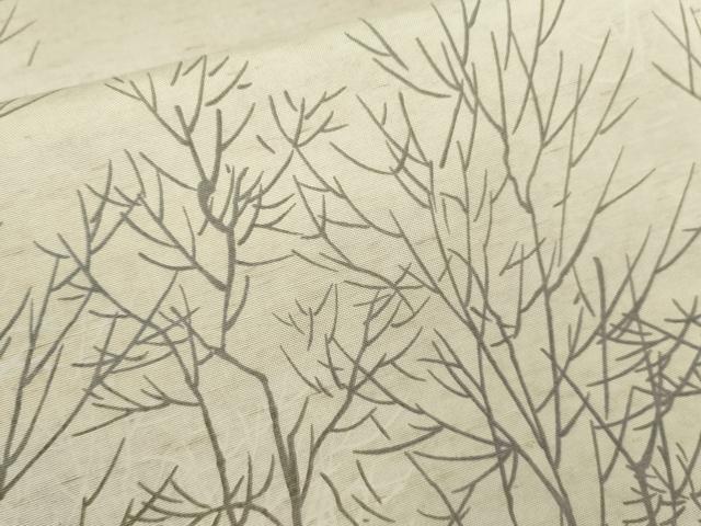 平和屋着物●訪問着　紬地　樹林文　暈し染め　正絹　逸品　CABJ2430ze