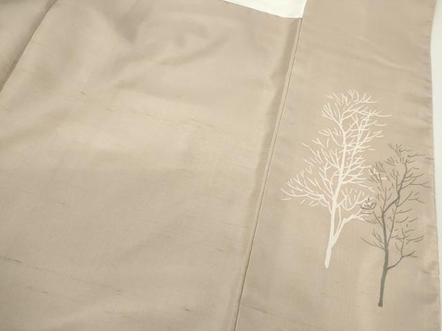 平和屋着物●訪問着　紬地　樹林文　暈し染め　正絹　逸品　CABJ2430ze