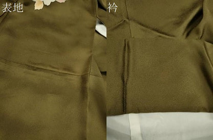 平和屋着物●訪問着　刺繍　枝花文　金彩　正絹　逸品　CABJ2431ze
