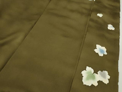 平和屋着物●訪問着　刺繍　枝花文　金彩　正絹　逸品　CABJ2431ze