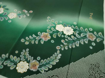 平和屋着物●螺鈿作家　藤本隆士　訪問着　螺鈿　辻ヶ花　暈し染め　金彩　正絹　逸品　CABJ2433ze