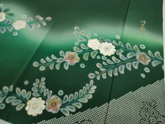 平和屋着物●螺鈿作家　藤本隆士　訪問着　螺鈿　辻ヶ花　暈し染め　金彩　正絹　逸品　CABJ2433ze