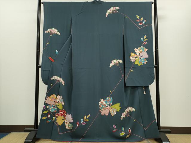 平和屋着物●豪華振袖　作家物　駒刺繍　花おとぎ　金彩　正絹　逸品　CABJ2437ze