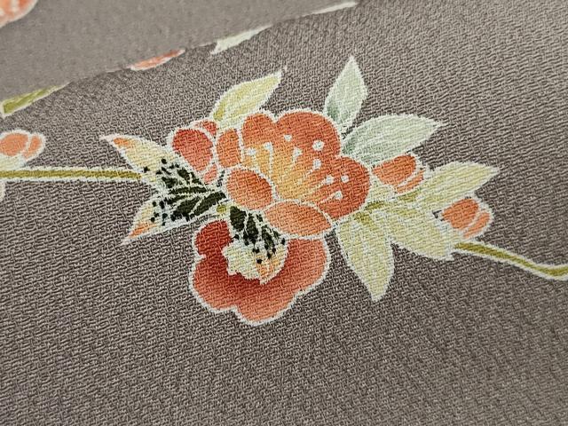 平和屋着物●訪問着　友禅　流水鴛鴦枝梅文　暈し染め　正絹　逸品　CABJ2438ze