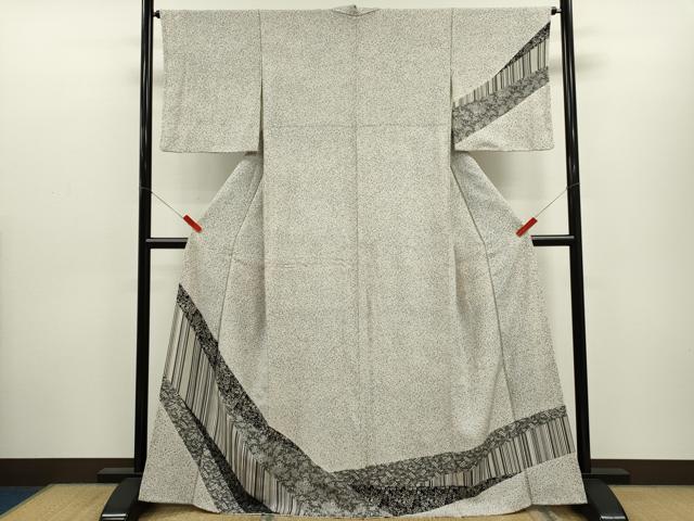 平和屋着物●訪問着　切嵌草花文　正絹　逸品　CABJ2442ze