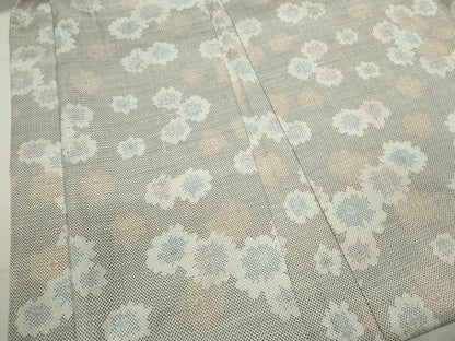 平和屋着物∞本場大島紬　白大島　羽織　7マルキ　舞花文　正絹　逸品　未使用　CABJ2444ze
