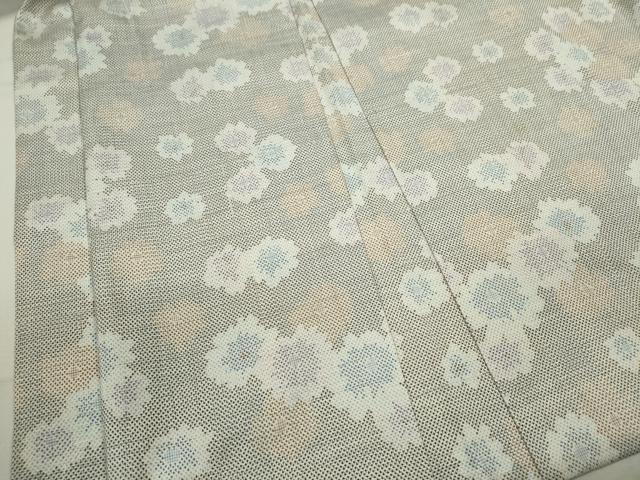 平和屋着物∞本場大島紬　白大島　羽織　7マルキ　舞花文　正絹　逸品　未使用　CABJ2444ze