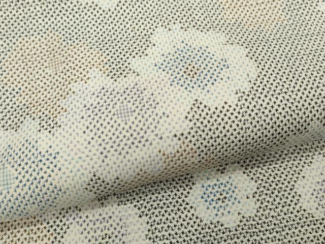 平和屋着物∞本場大島紬　白大島　羽織　7マルキ　舞花文　正絹　逸品　未使用　CABJ2444ze