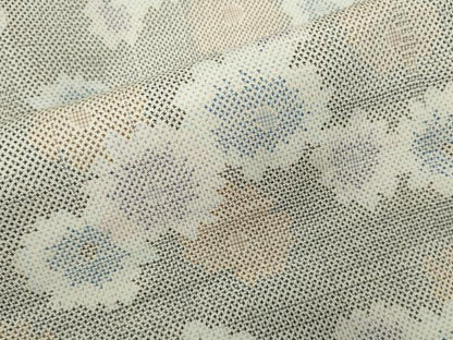 平和屋着物∞本場大島紬　白大島　羽織　7マルキ　舞花文　正絹　逸品　未使用　CABJ2444ze