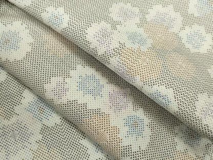 平和屋着物∞本場大島紬　白大島　羽織　7マルキ　舞花文　正絹　逸品　未使用　CABJ2444ze