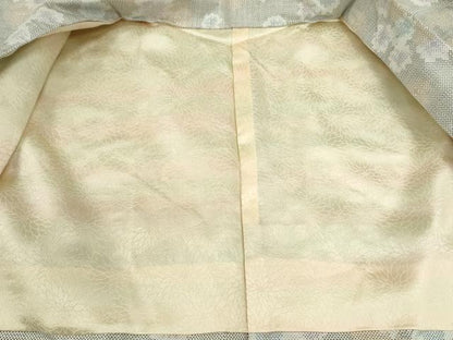 平和屋着物∞本場大島紬　白大島　羽織　7マルキ　舞花文　正絹　逸品　未使用　CABJ2444ze