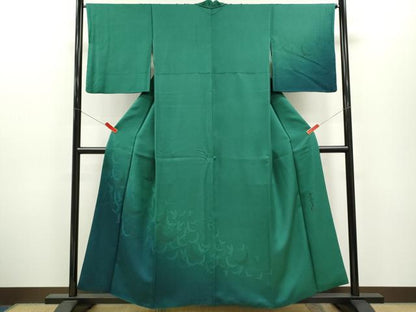 平和屋着物●染色作家　斉藤三才　訪問着　三才鳥　暈し染め　正絹　逸品　CABJ2454ze