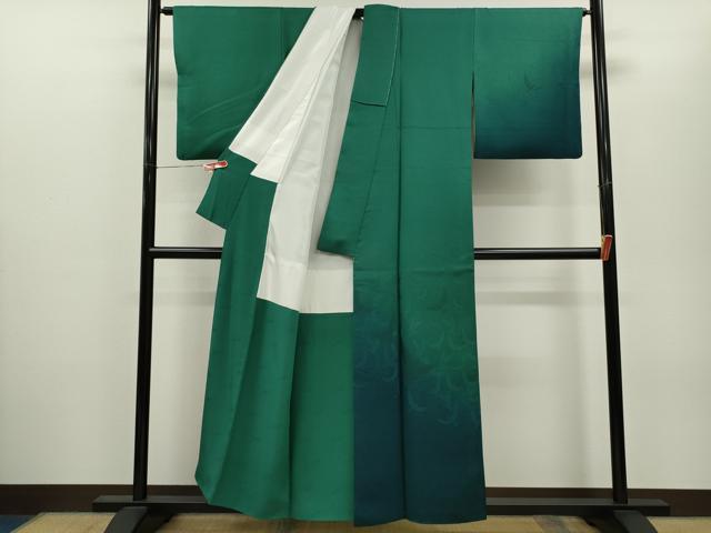 平和屋着物●染色作家　斉藤三才　訪問着　三才鳥　暈し染め　正絹　逸品　CABJ2454ze