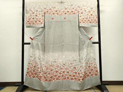 平和屋着物●訪問着　作家物　舞梅文　金彩　正絹　逸品　CABJ2456ze