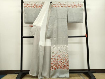 平和屋着物●訪問着　作家物　舞梅文　金彩　正絹　逸品　CABJ2456ze