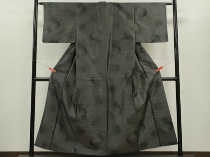 平和屋着物●本場大島紬　雪輪重ね文　正絹　逸品　CABJ2458ze