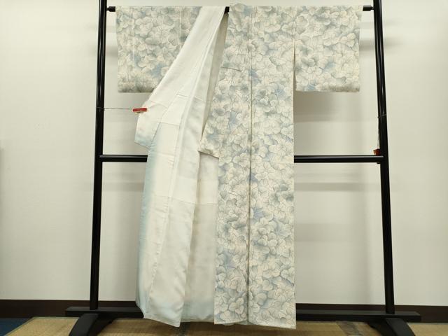 平和屋着物●上質な小紋　草花文　暈し染め　正絹　逸品　CABJ2460ze