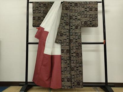 平和屋着物●本場大島紬　9マルキ　有栖川文様　正絹　逸品　CABJ2461ze