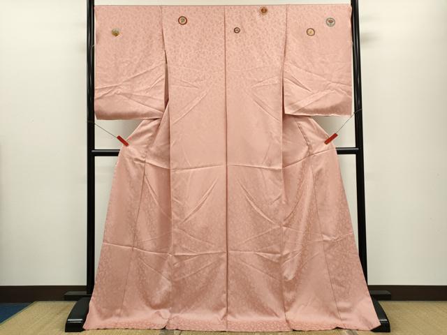 平和屋着物●訪問着　総刺繍　駒刺繍　花唐草地紋　草花丸文　虹色　仮絵羽　正絹　逸品　未使用　CABJ2462ze