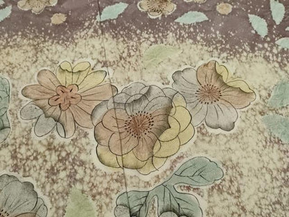 平和屋着物●訪問着　辻ヶ花　手描き　絞り　銀通し地　正絹　逸品　CABJ2464ze