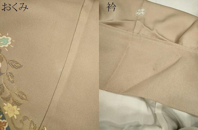 平和屋着物●豪華色留袖　作家物　人物正倉院更紗花鳥文　金彩　正絹　逸品　CABJ2465ze