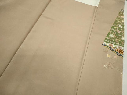 平和屋着物●豪華色留袖　作家物　人物正倉院更紗花鳥文　金彩　正絹　逸品　CABJ2465ze