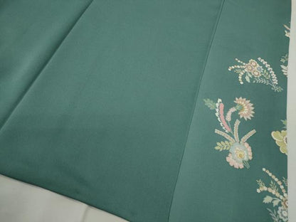 平和屋着物●訪問着　更紗草花文　金銀彩　正絹　逸品　CABJ2466ze