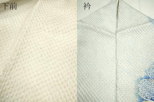 平和屋着物●豪華振袖　総絞り　駒刺繍　流水舞花文　暈し染め　正絹　逸品　CABJ2467ze
