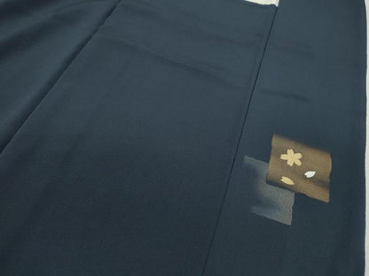 平和屋着物●中村勘九郎　訪問着　駒刺繍　色紙重ね草花文　金彩　正絹　逸品　CABJ2469ze