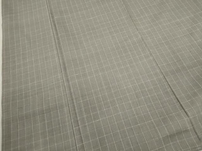 平和屋着物●上質な紬　格子柄　正絹　逸品　CABJ2472ze